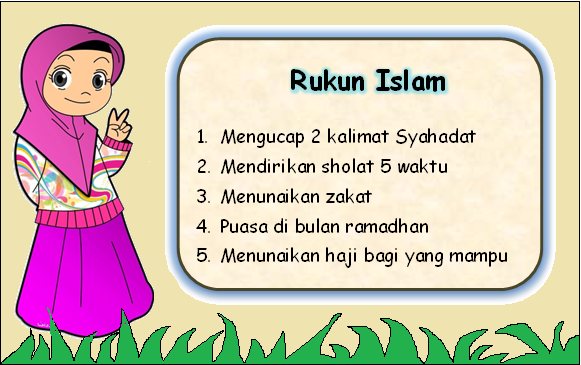 Rukun islam ada lima yaitu